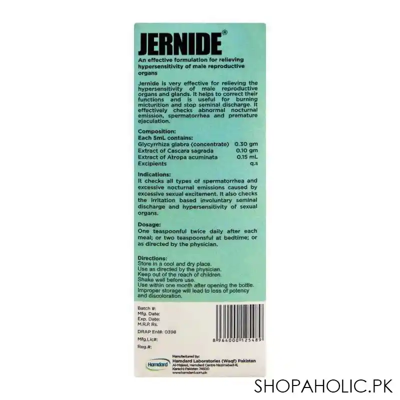 hamdard jernide syrup, 120ml image5