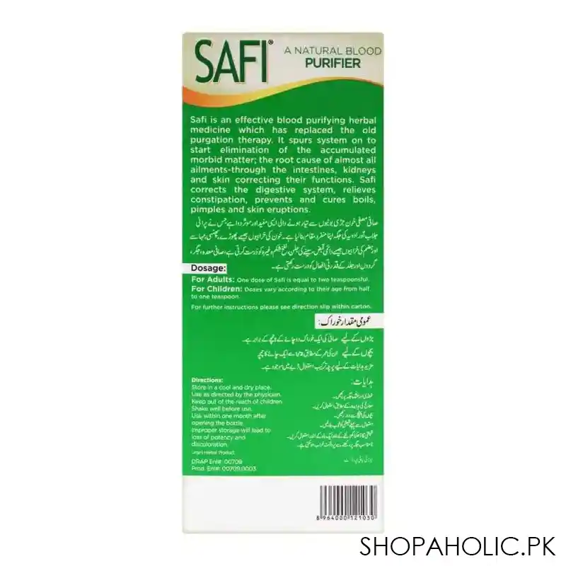 hamdard safi syrup, 175ml image5