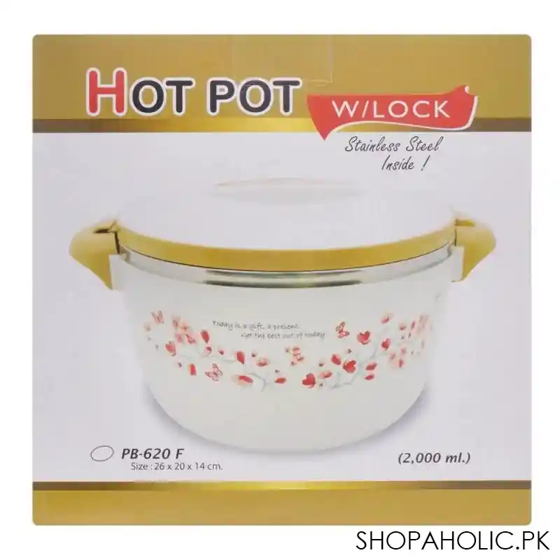 happy ware hot pot with lock, 26x20x14cm, 2000ml, beige, su 620 image5