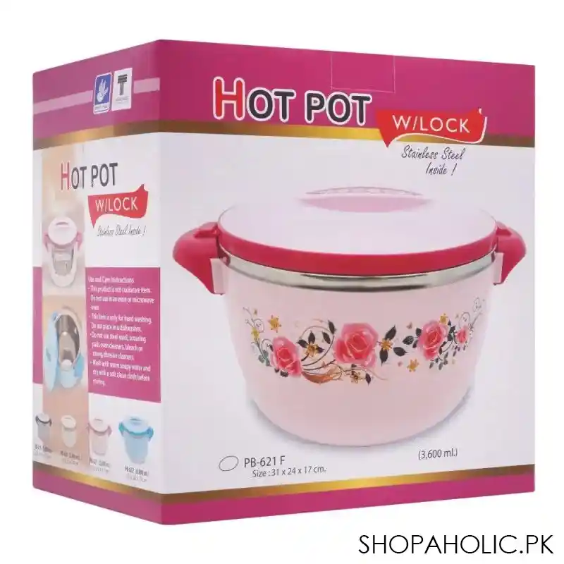 happy ware hot pot with lock, 31x24x17cm, 3600ml, golden, su 621 image4