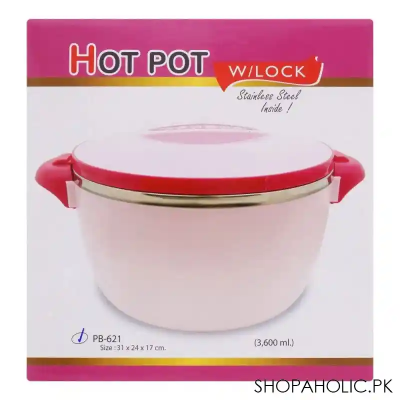 happy ware hot pot with lock, 31x24x17cm, 3600ml, golden, su 621 image5