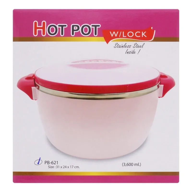 happy ware hot pot with lock, 31x24x17cm, 3600ml, silver, su 621 image5