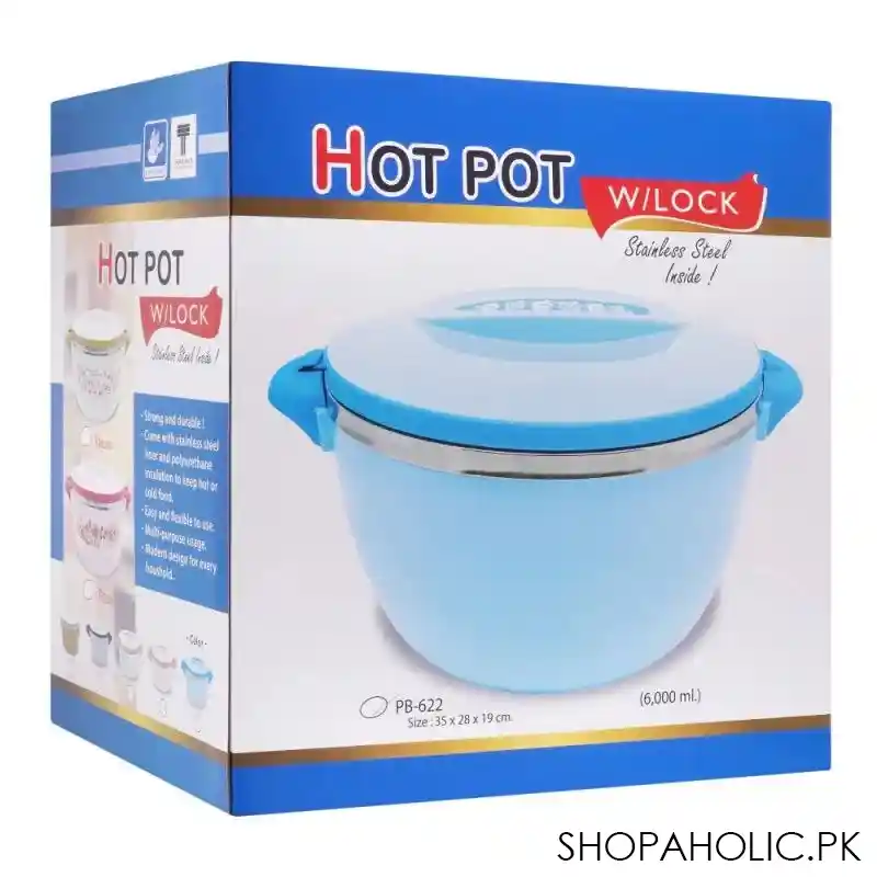 happy ware hot pot with lock, 35x28x19cm, 5700ml, beige, su 622 image4