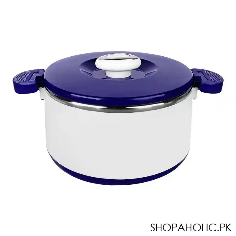 Happy Ware Hot Pot With Lockable LID, 2.5 Liter Capacity, Stainless Steel Inside, 7.5in x 10.2in x 5.1in, Blue, SU-644 - Main Image