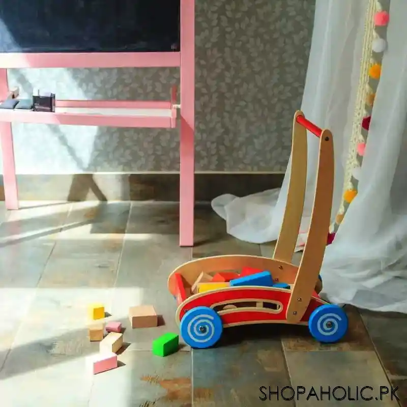 happy wheels wooden toy block cart image4