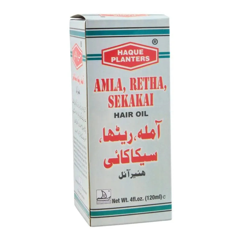 haque planters amla reetha sekakai hair oil, 125ml image2