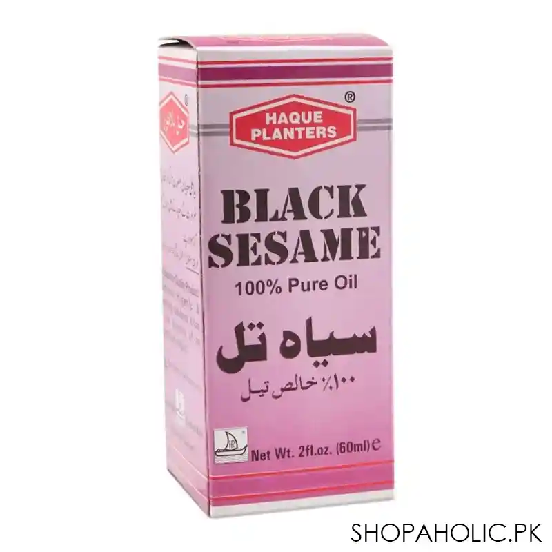 haque planters pure black sesame oil, 60ml image2