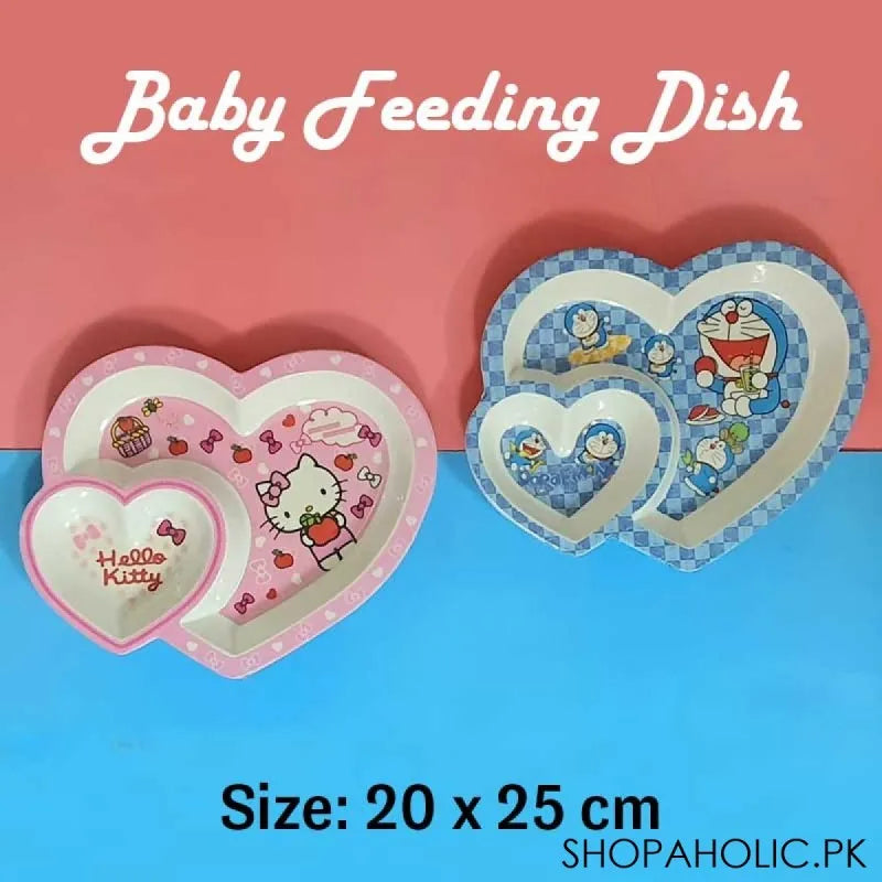 heart shape baby feeding dish (1 piece) main image