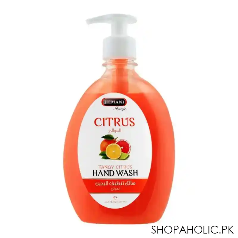 hemani citrus tangy citrus hand wash, 500ml main image