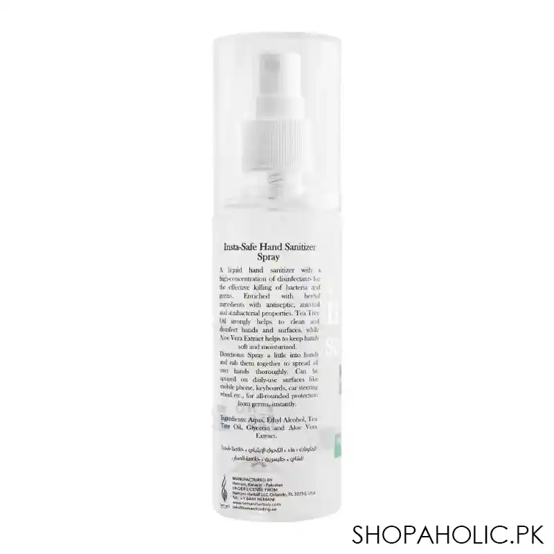 hemani insta safe tea tree hand sanitizer spray, 120ml image2