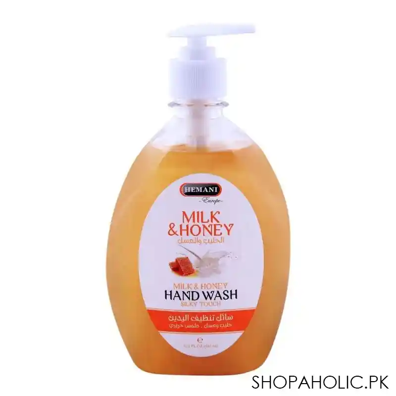 hemani milk & honey silky touch hand wash 500ml main image