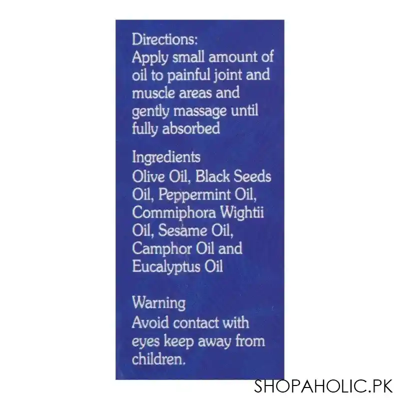 hemani shifa oil, natural massage oil, 100ml image2