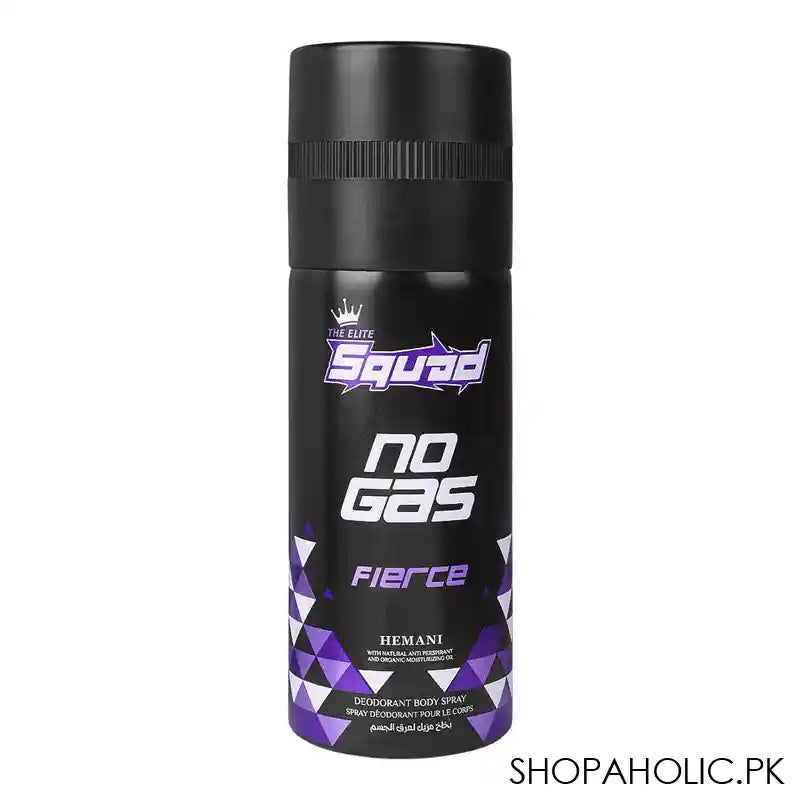 Hemani Squad, No Gas Fierce Deodorant, Body Spray, Eau De Parfum, For Men & Women, 150ml - Main Image