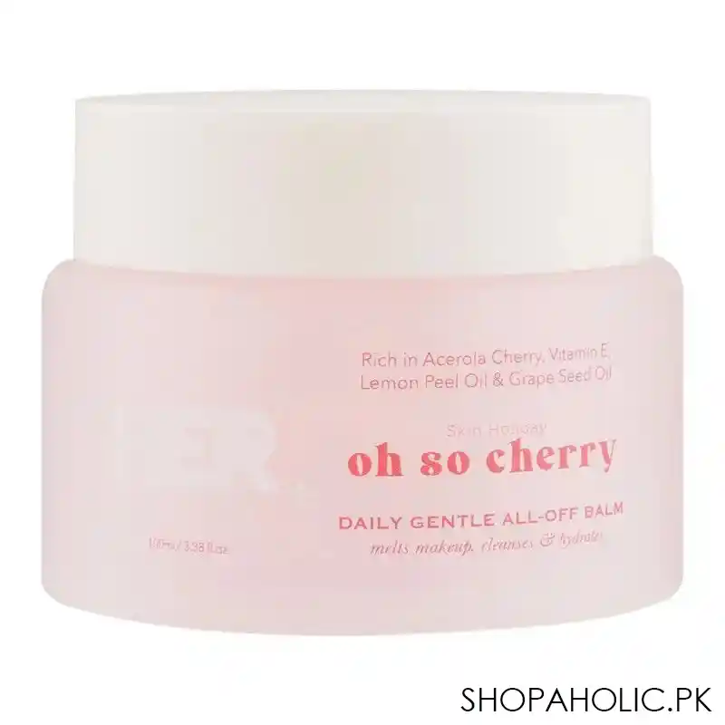 her beauty oh so cherry daily gentle all off balm, melts makeup, cleans & hydrates, 100ml main image