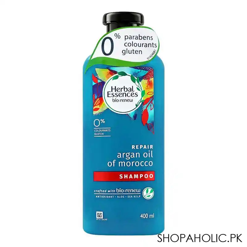 Herbal Essences Bio Renew Repair Argan Oil Of Morocco Shampoo, Paraben Free, 400ml - Main Image