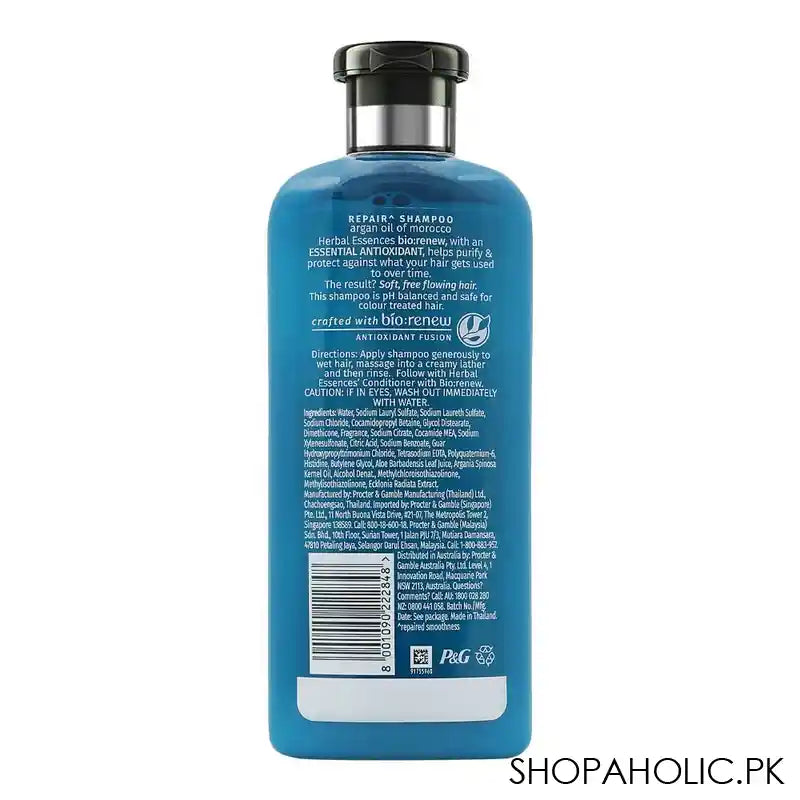 Herbal Essences Bio Renew Repair Argan Oil Of Morocco Shampoo, Paraben Free, 400ml - Image 2