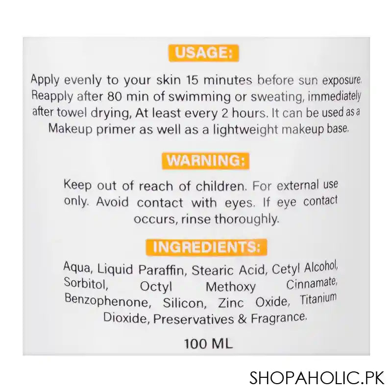 Hiba's Bright & Glow Sun Block, SPF 90+, Water Resistant, Safe For Sensitive Skin, 100ml - Image 2