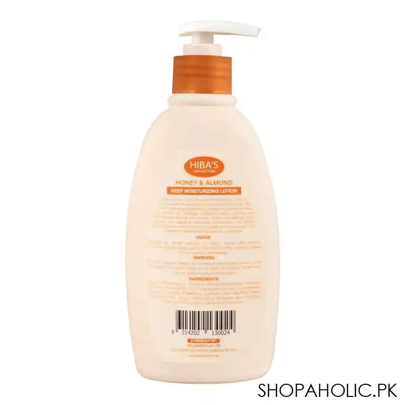 Hiba's Collection Honey & Almond Deep Moisturizing Lotion, Normal To Dry Skin, 300ml - Image 3