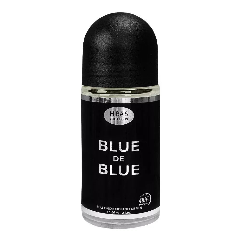 hiba's collection blue de blue deodorant roll on, for men, 60ml main image