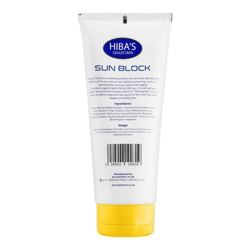 hiba's collection brightening lotion sun block spf 50+, 150ml image2