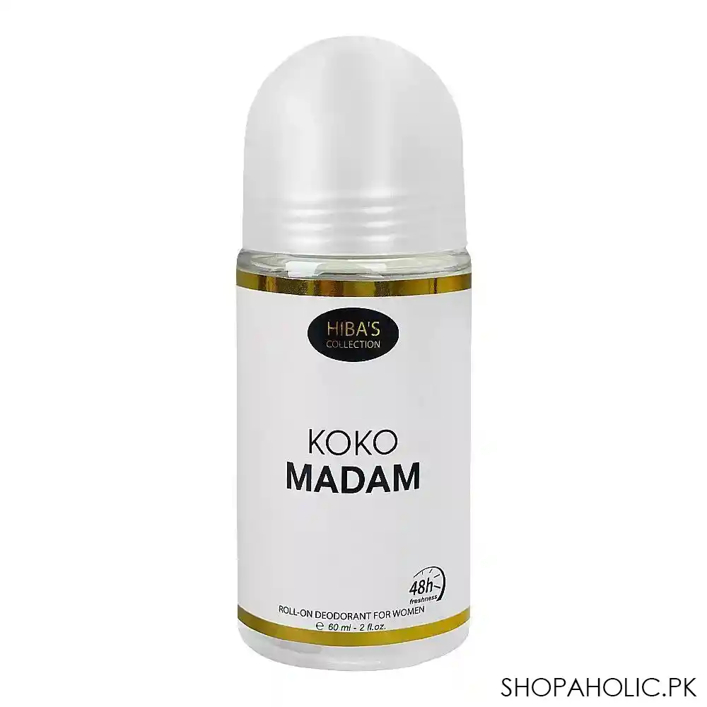 hiba's collection koko madam deodorant roll on, for women, 60ml main image