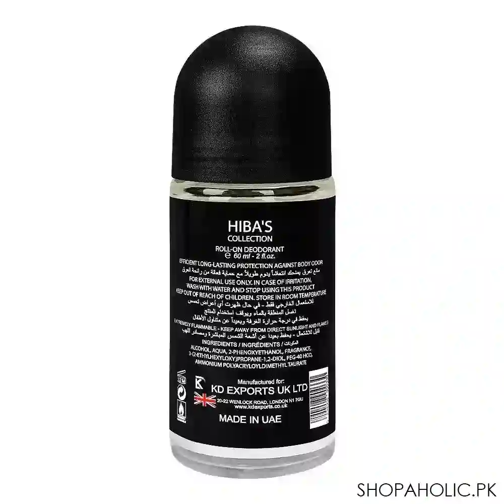 hiba's collection save age deodorant roll on, for men, 60ml image2