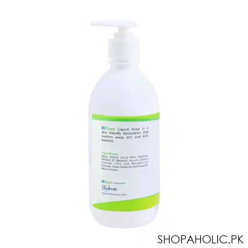 hiclean lemon antibacterial liquid soap, 500ml image2