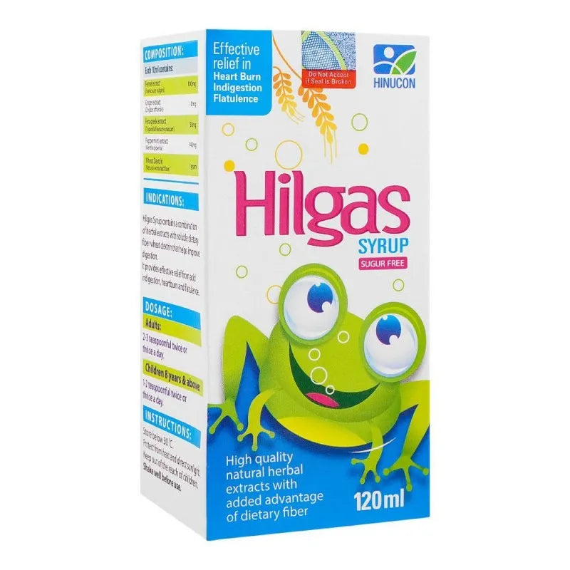 hilton pharma hilgas syrup, 120ml main image