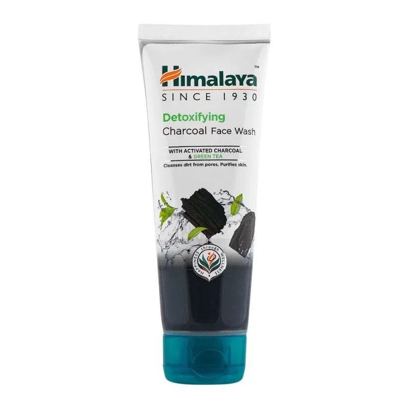 himalaya detoxifying charcoal & green tea face wash, 100ml main image