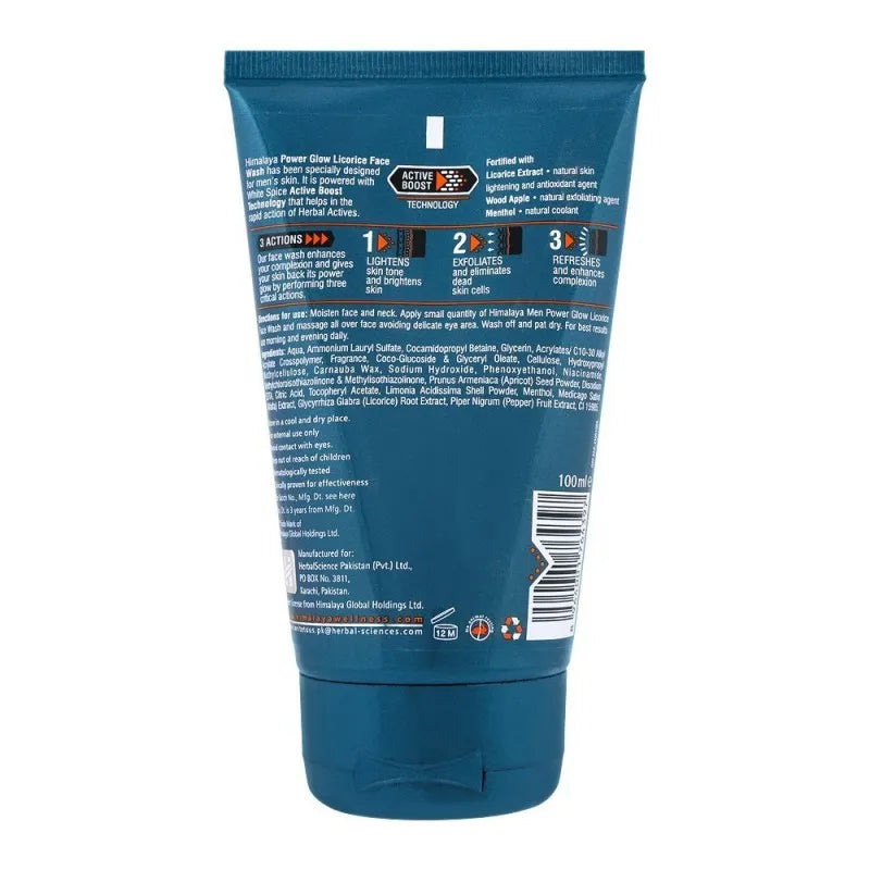 himalaya men power glow licorice face wash, 100ml image2