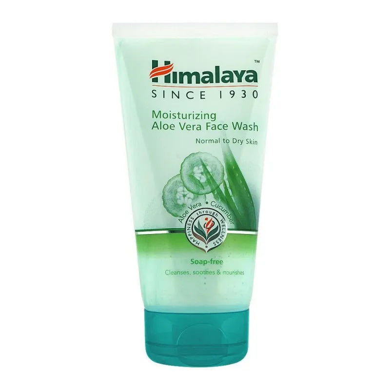 himalaya moisturizing aloe vera face wash, normal to dry skin, 150ml main image