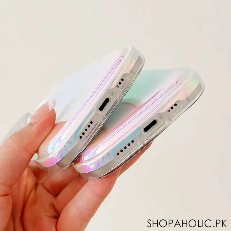 holographic flip mirror iphone case cover image5