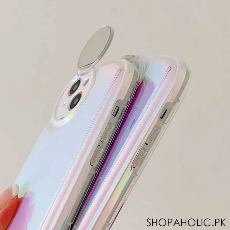 holographic flip mirror iphone case cover image6