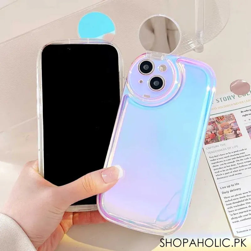 holographic flip mirror iphone case cover image9