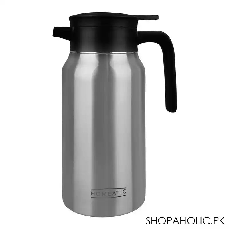 Homeatic Steel Thermos, 1.9 Liter Capacity, Silver, HKD-975 - Main Image