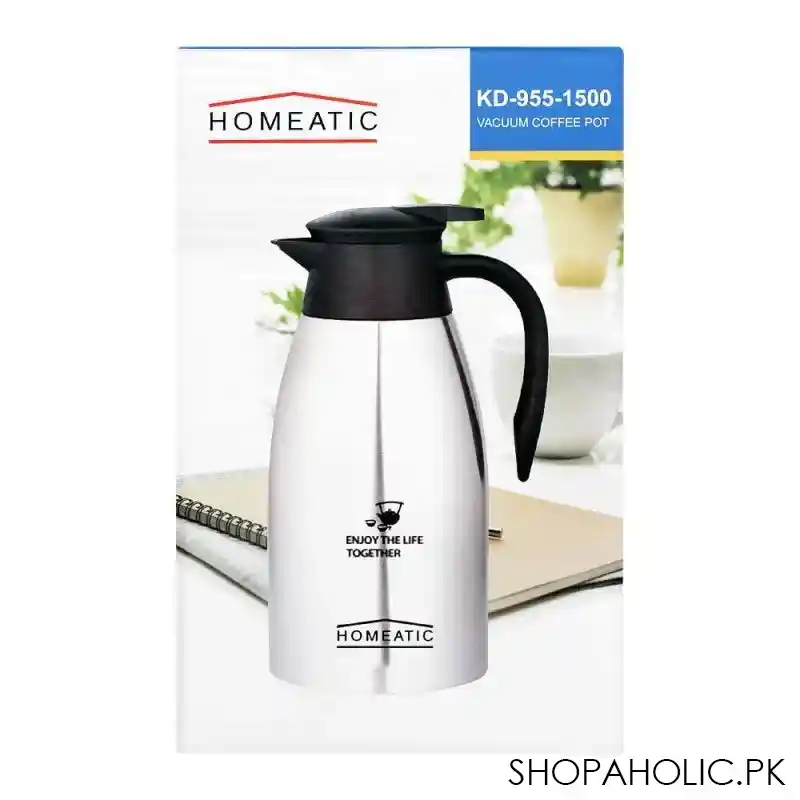 homeatic steel vacuum thermos, silver, 1.5l, kd 955 image3