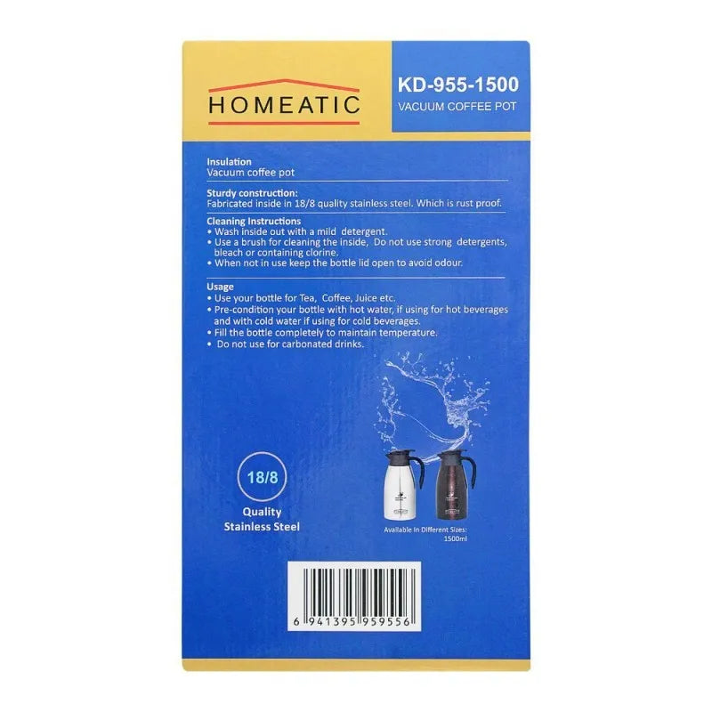 homeatic steel vacuum thermos, silver, 1.5l, kd 955 image5