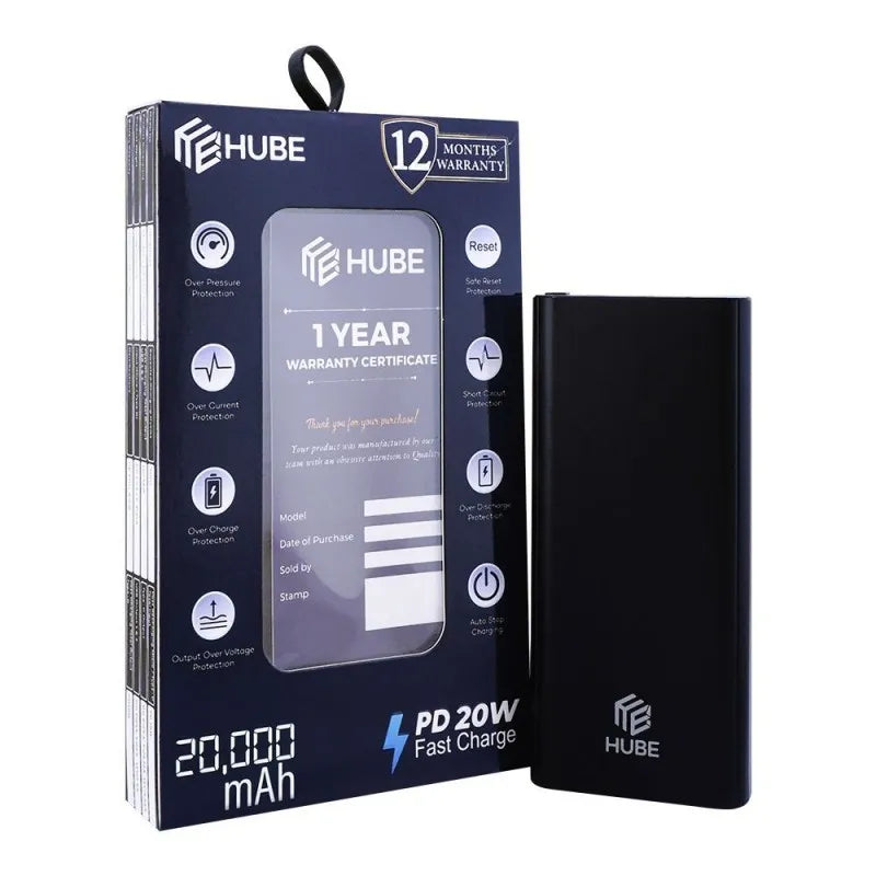 hube 20,000 mah fast charging power bank main image