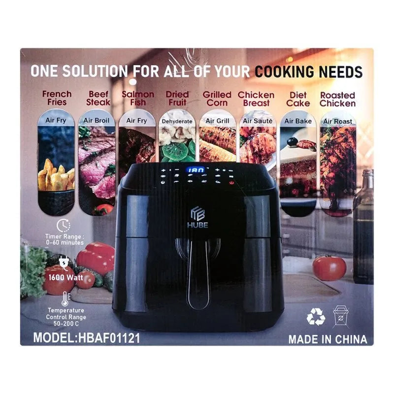 hube digital air fryer 7 liter, 1600w, hbaf01121 image4