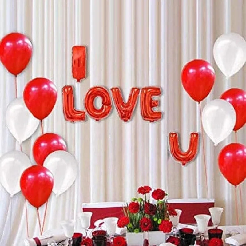 i love u foil balloons main image