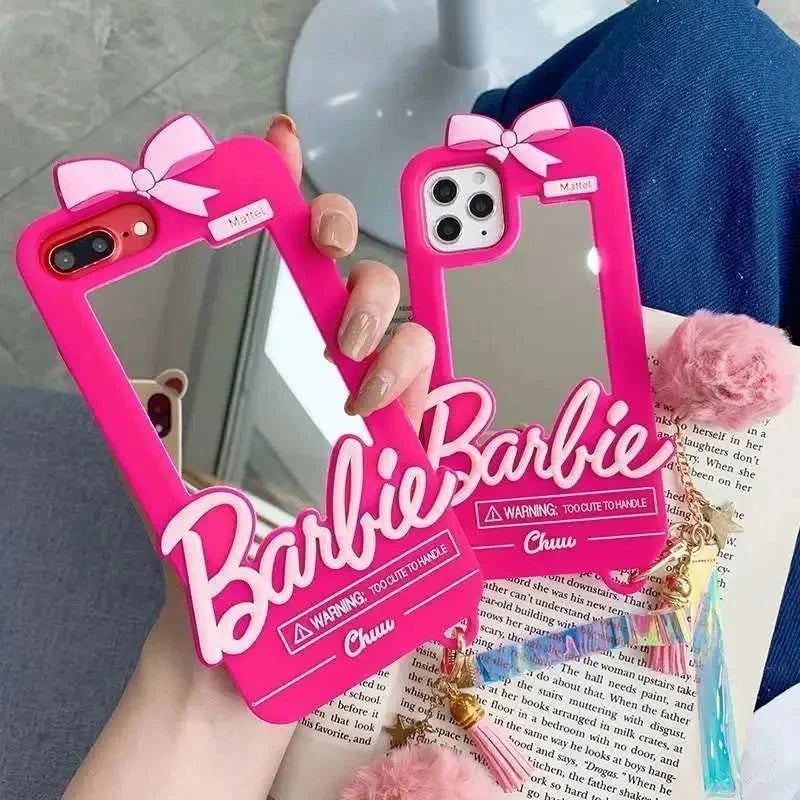 I’m a Barbie Cute 3D iPhone Case with Makeup Mirror