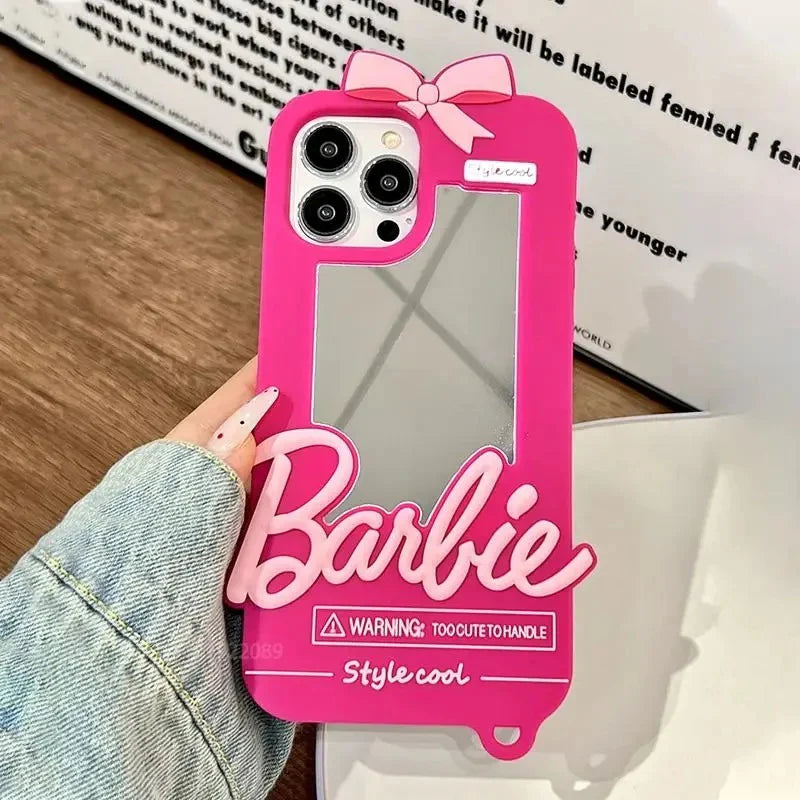 I’m a Barbie Cute 3D iPhone Case with Makeup Mirror