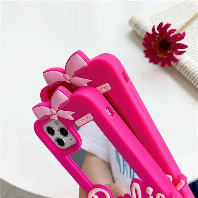 I’m a Barbie Cute 3D iPhone Case with Makeup Mirror