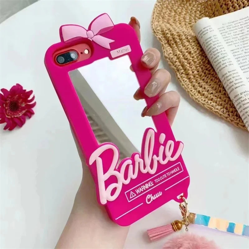 I’m a Barbie Cute 3D iPhone Case with Makeup Mirror