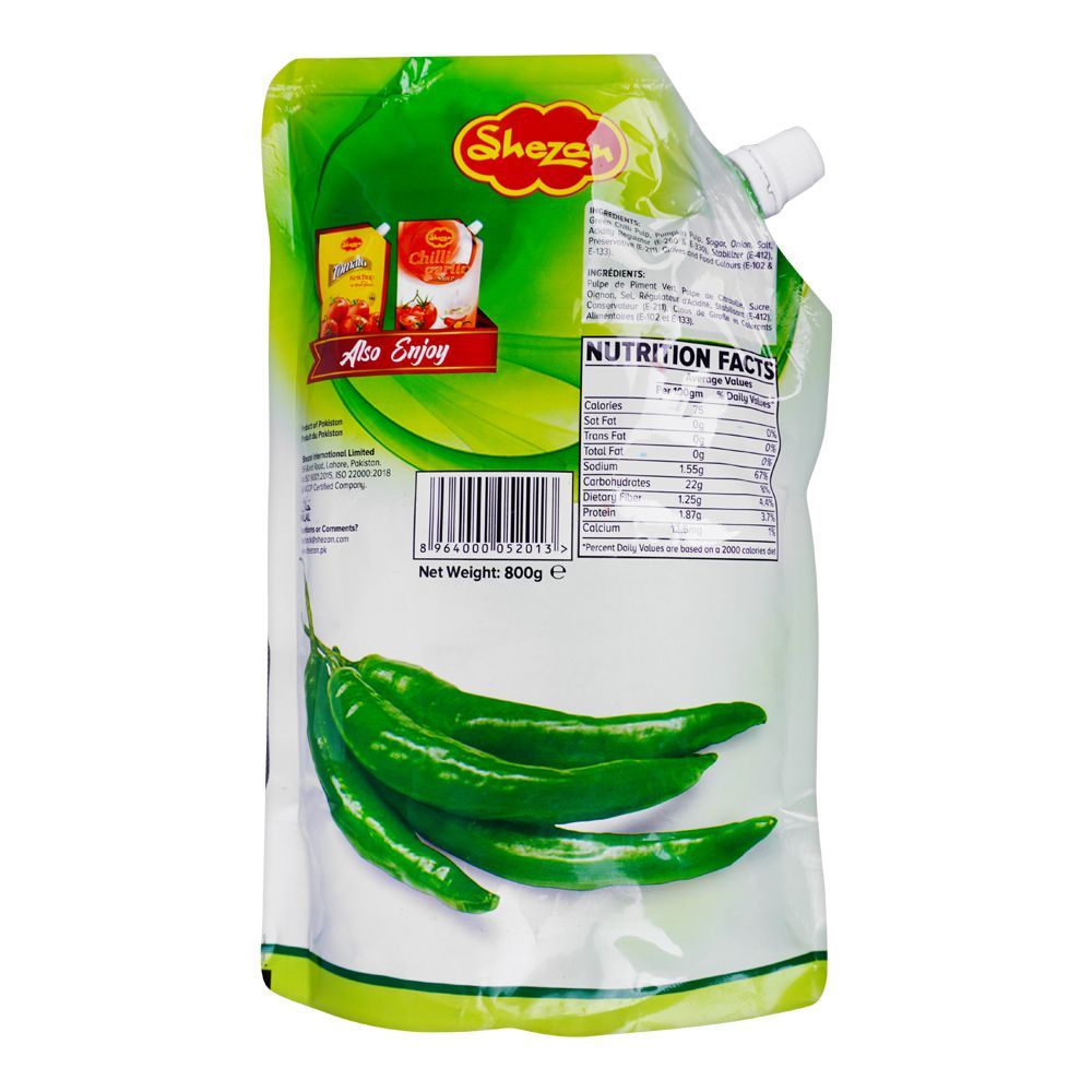 Shezan Green Chilli Sauce Pouch, 800g - Image 2