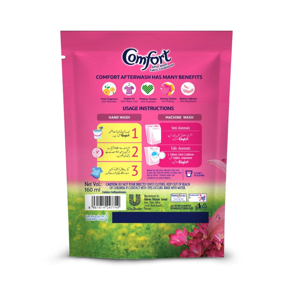 Comfort Lily Fresh Fabric Conditioner 400ml Pouch - Image 2