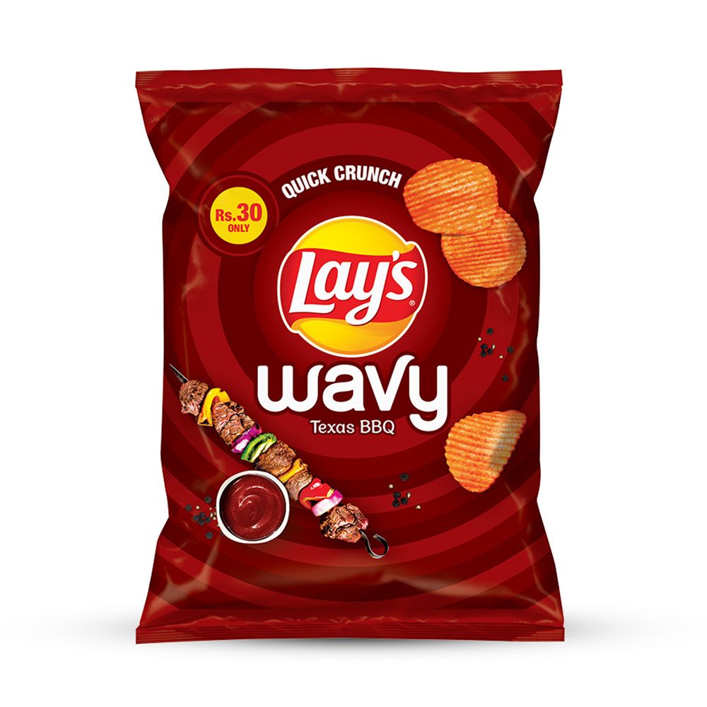 Lay's Wavy BBQ Potato Chips 23g - Main Image