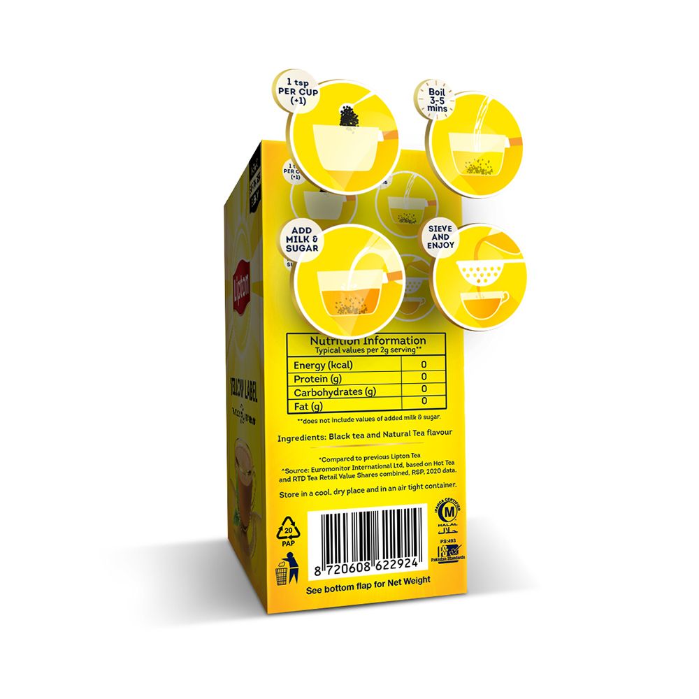 Lipton Yellow Label Tea, 140g Box - Image 2