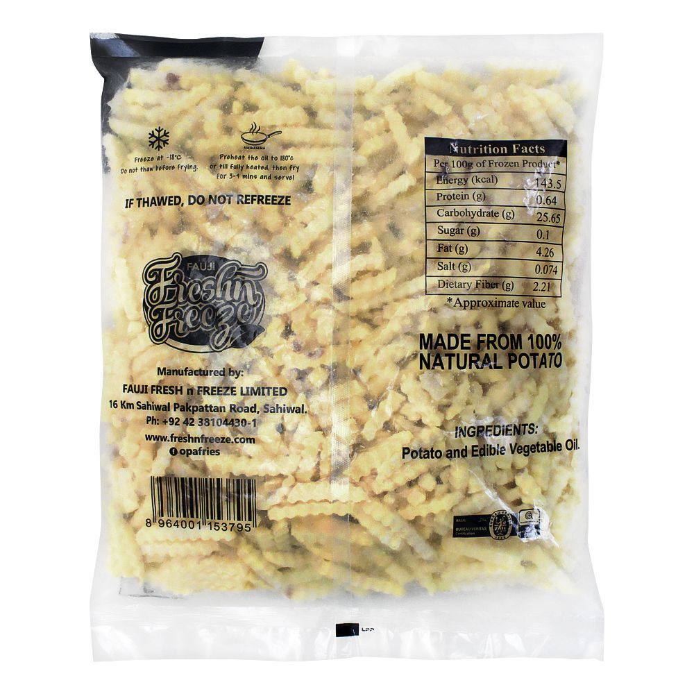 Opa! Fries Crinkle Cut, 9x9mm, 1.8 KG, Value Pack - Image 2