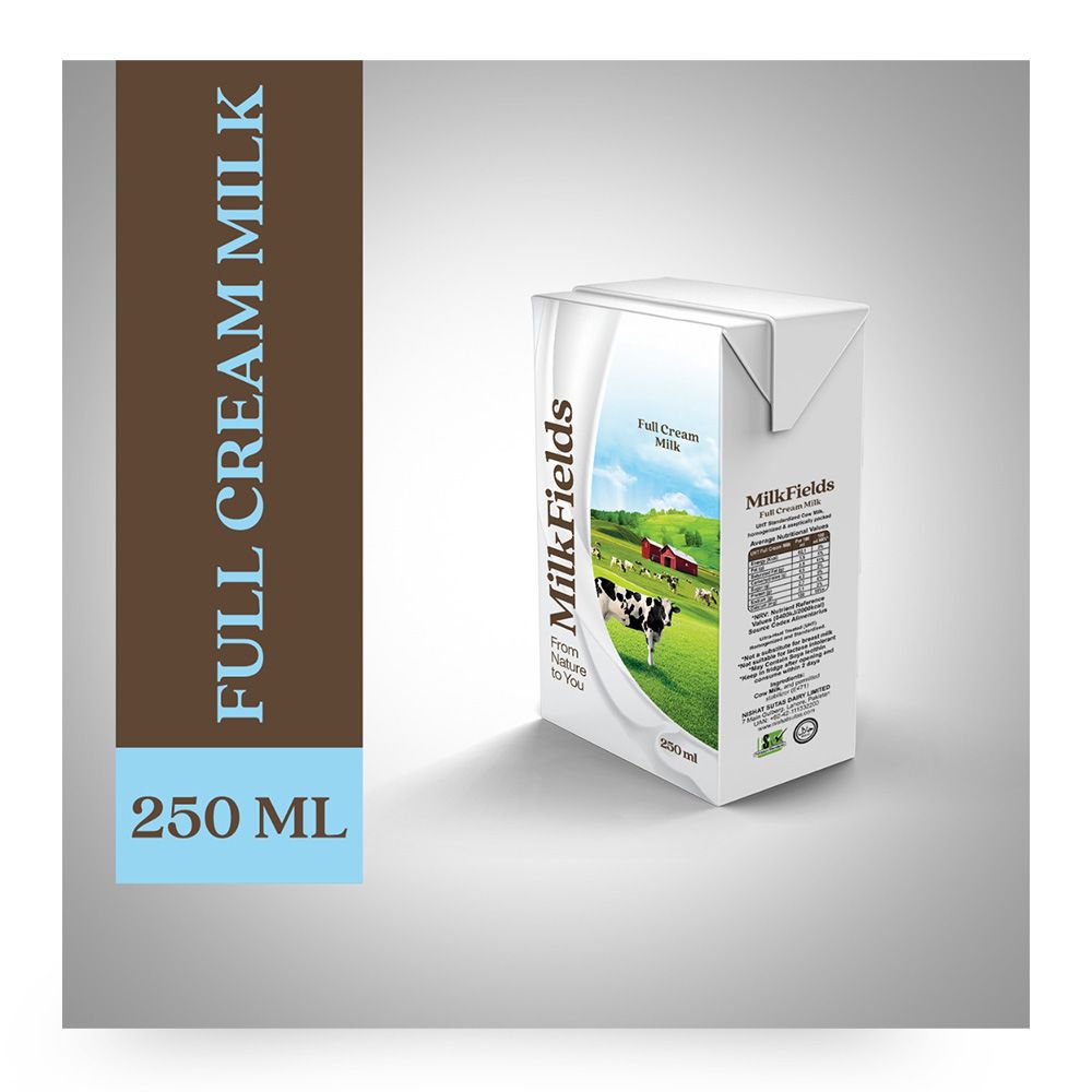 Milk Fields Full Cream Milk, 250ml - Main Image